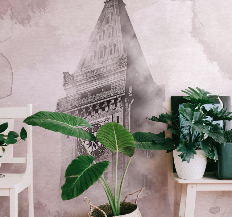 Historische klokkentoren fotobehang steden en landen - TenStickers