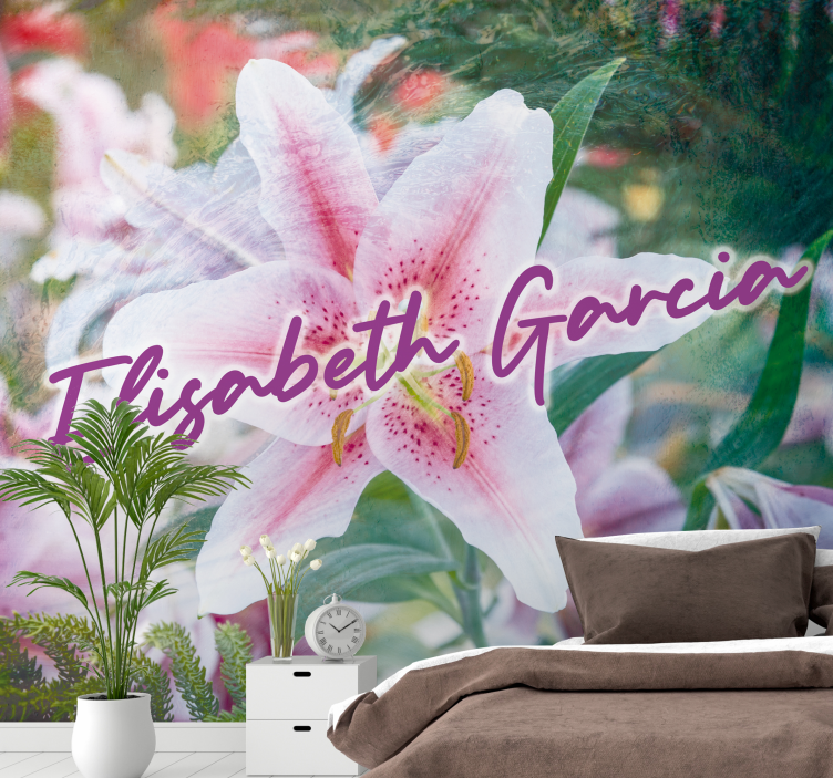 Lelie bloemige elegantie fotobehang bloemen - TenStickers