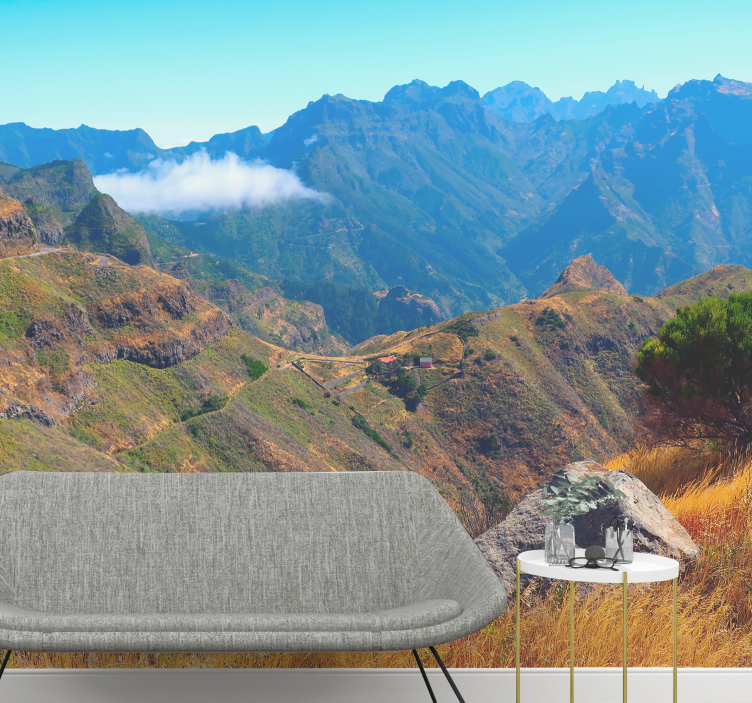 Majestueus uitzicht foto behang bergen - TenStickers