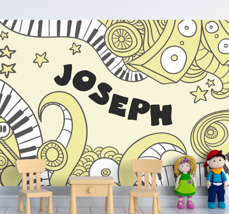 Muzieknotenpatroon fotobehang muziek - TenStickers