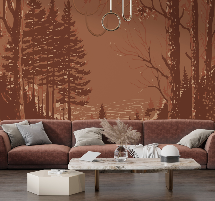 Natuur abstract ontwerp terracotta fototapet - TenStickers