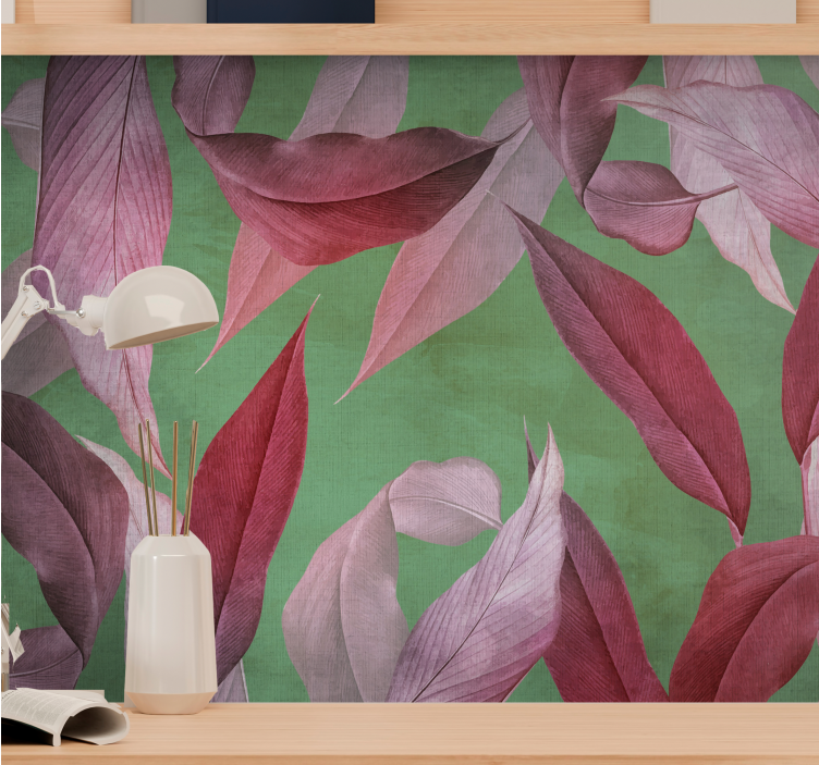Orchidee blad ontwerp fotobehang bloemen - TenStickers