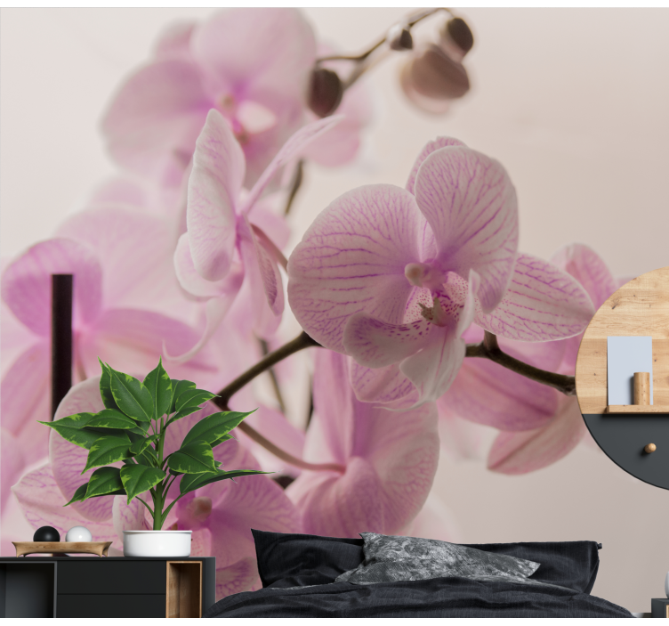 Huwelijk fotobehang Orchidee ontwerp - TenStickers