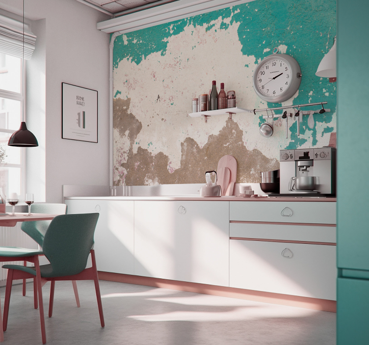 Verweerde afgeschilferde muur Fotobehang - TenStickers