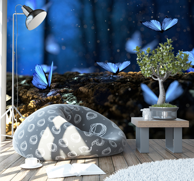 Vlinder betovering fotobehang fantasie - TenStickers