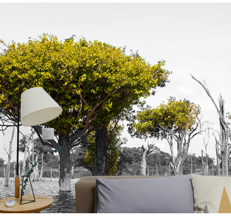 Grote droge bomen fotobehang Afrikaanse stijl - TenStickers