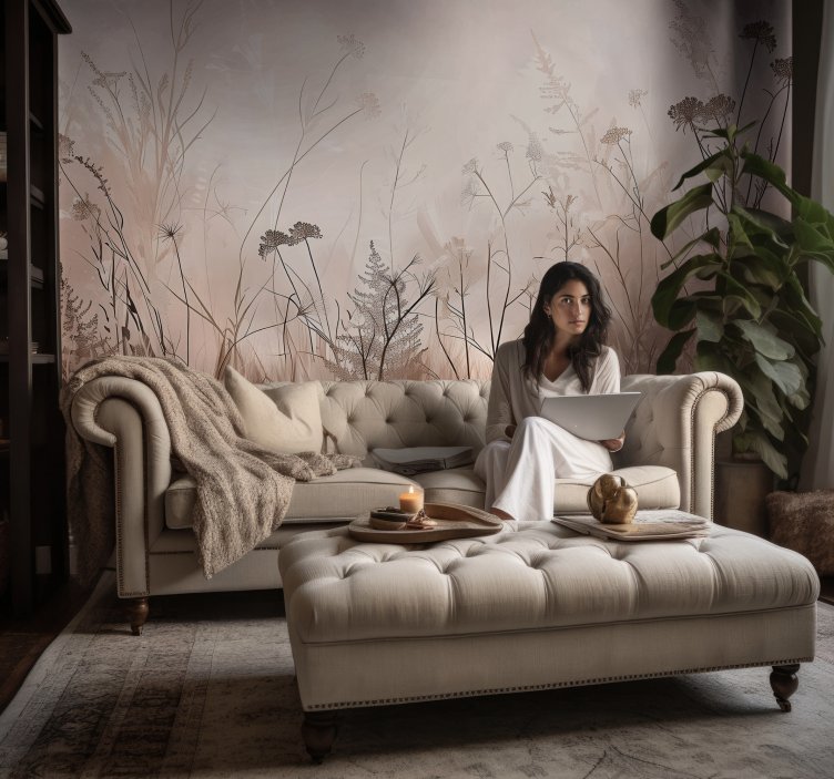 Wild natuur patroon fotobehang  - TenStickers