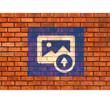 Spaanse vlag effect fotobehang bakstenen - TenStickers