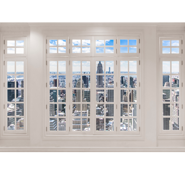 New York city skyline fotobehang woonkamer - TenStickers
