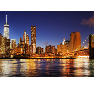 New york manhattan bij dageraad skyline fotobehang - TenStickers