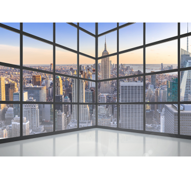 3d venster new york 3d fotobehang - TenStickers