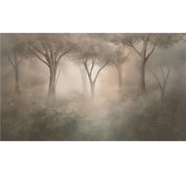 Behang bos mistige sepia wouden - TenStickers