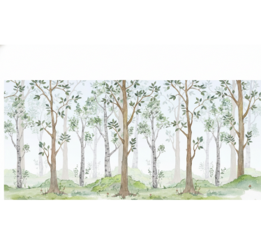 Behang bos pastel houtland bries - TenStickers