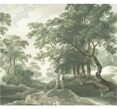 Behang bos klassieke tijdloze natuur - TenStickers