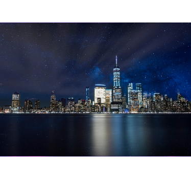 Fotobehang steden nacht uitzicht New York - TenStickers