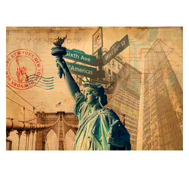 New york fotobehang straten - TenStickers