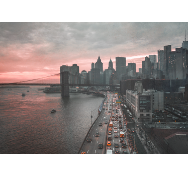 Foto behang new york urban manhattan skyline - TenStickers