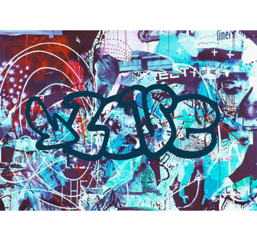 Kleurrijke stedelijke straatkunst graffiti fotobehang - TenStickers