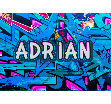 Graffiti fotobehang aanpasbaar in graffiti stijl - TenStickers