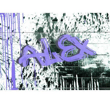 Aanpasbare stedelijke tag graffiti fotobehang - TenStickers