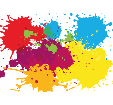 Graffiti fotobehang kleurrijke spetterpatronen - TenStickers