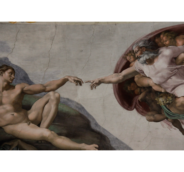 Fotobehang klassieke kunst scheppingsscène - TenStickers