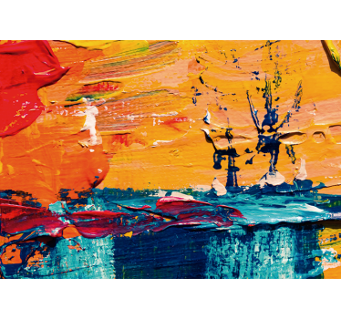 Fotobehang kunst vibrant abstract zeegezicht - TenStickers