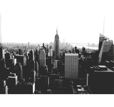 Foto behang new york skyline met empire state - TenStickers