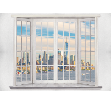 Foto behang new york uitzicht op de skyline - TenStickers