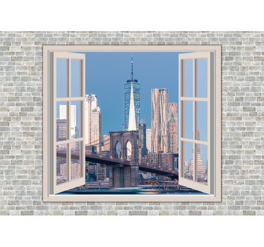 Uitzichten van manhattan schone lucht foto behang New York - TenStickers