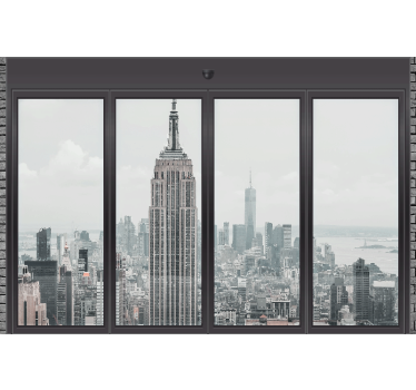 Foto behang new york empire state stadsgezicht - TenStickers