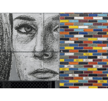 Graffiti fotobehang uniek stedelijk portret - TenStickers