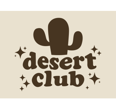 Fotobehang woestijn cactus club design - TenStickers