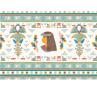Fotobehang kunst egyptische vrouw profiel - TenStickers