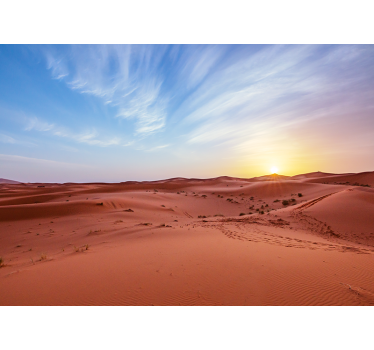 Fotobehang woestijn gouden zonsondergang - TenStickers