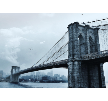 Foto behang new york brooklyn bridge scène - TenStickers