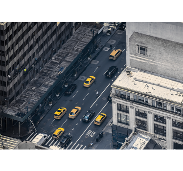 Drukke gele taxi's foto behang New York - TenStickers