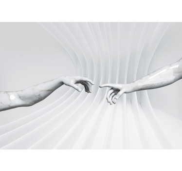 Fotobehang kunst marble hands touch - TenStickers