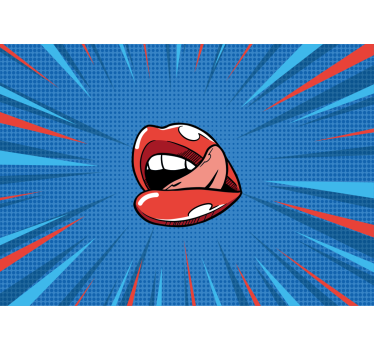Graffiti fotobehang lively mouth pop - TenStickers