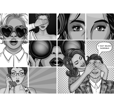 Fotobehang kunst pop art uitdrukkingen - TenStickers