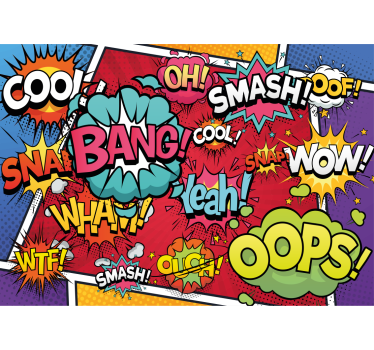 Graffiti fotobehang comic geluidseffecten - TenStickers