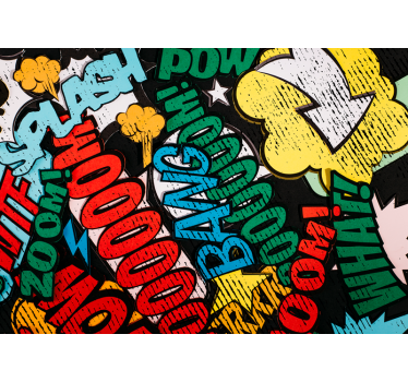Graffiti fotobehang stripboek geluiden - TenStickers