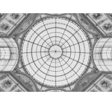 Fotobehang kunst architectonische glazen koepel - TenStickers