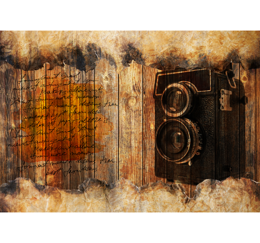 Fotobehang kunst vintage camera esthetiek - TenStickers
