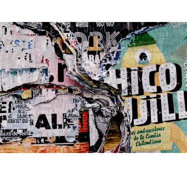 Stedelijke straatcollage graffiti fotobehang - TenStickers