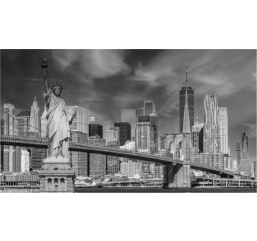Zwart en wit New York Bedrijfsfotobehang - TenStickers