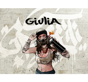 Graffiti fotobehang urban art expressie - TenStickers
