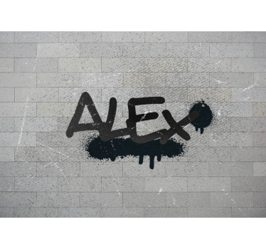 Graffiti fotobehang gepersonaliseerd graffiti script - TenStickers