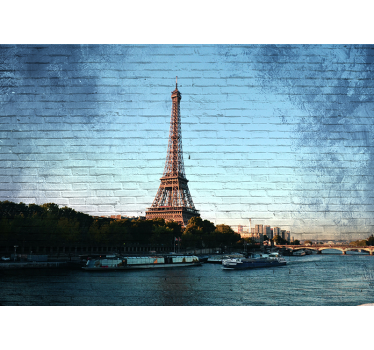 Fotobehang Paris Parijs eiffeltoren textuur - TenStickers