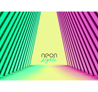 Graffiti fotobehang neon geometrische strepen - TenStickers